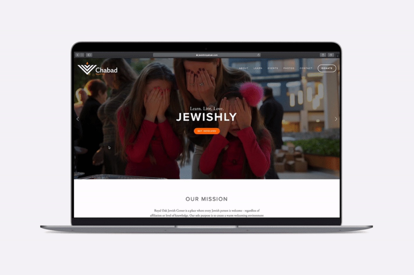 Chabad-branded website example