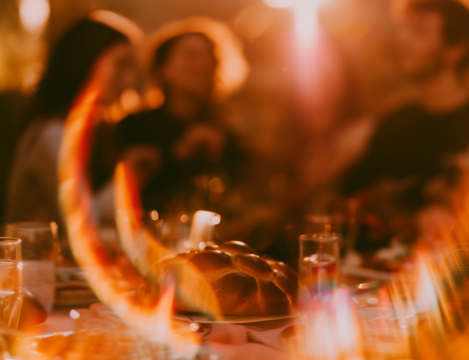 Challah at the table